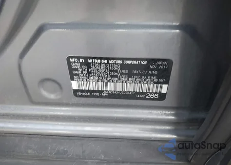 2018 Mitsubishi Outlander Le from USA, damaged, VIN JA4AD3A34JZ026417